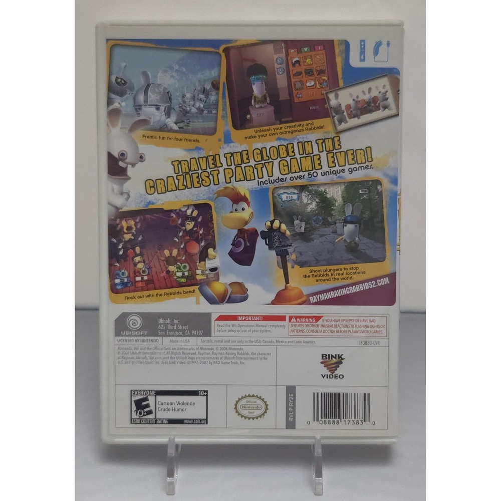 Rayman Raving Rabbids 2 - Nintendo Wii - Complete in Box (CIB) W/ Manual- Tested - Picture 7 of 11